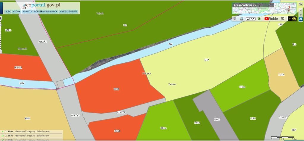 Działka,Tanowo,gm.Police,3166m2,plan-usługi.